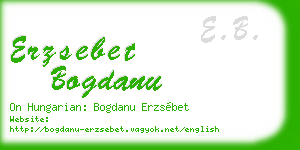 erzsebet bogdanu business card